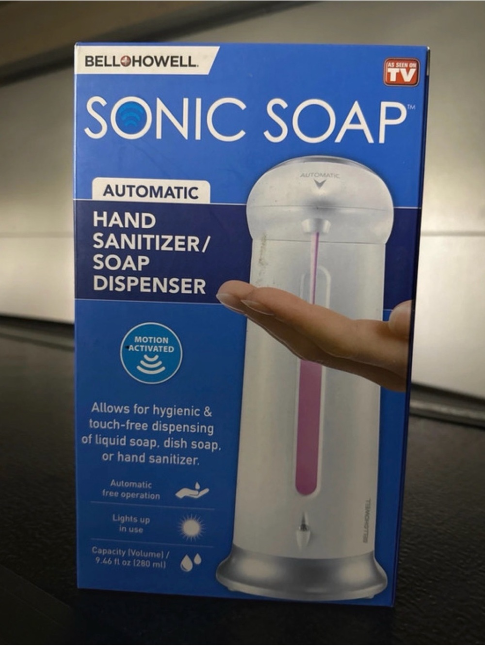Sonic Soap Automatic Hand Sanitizer & Soap Dispenser - White